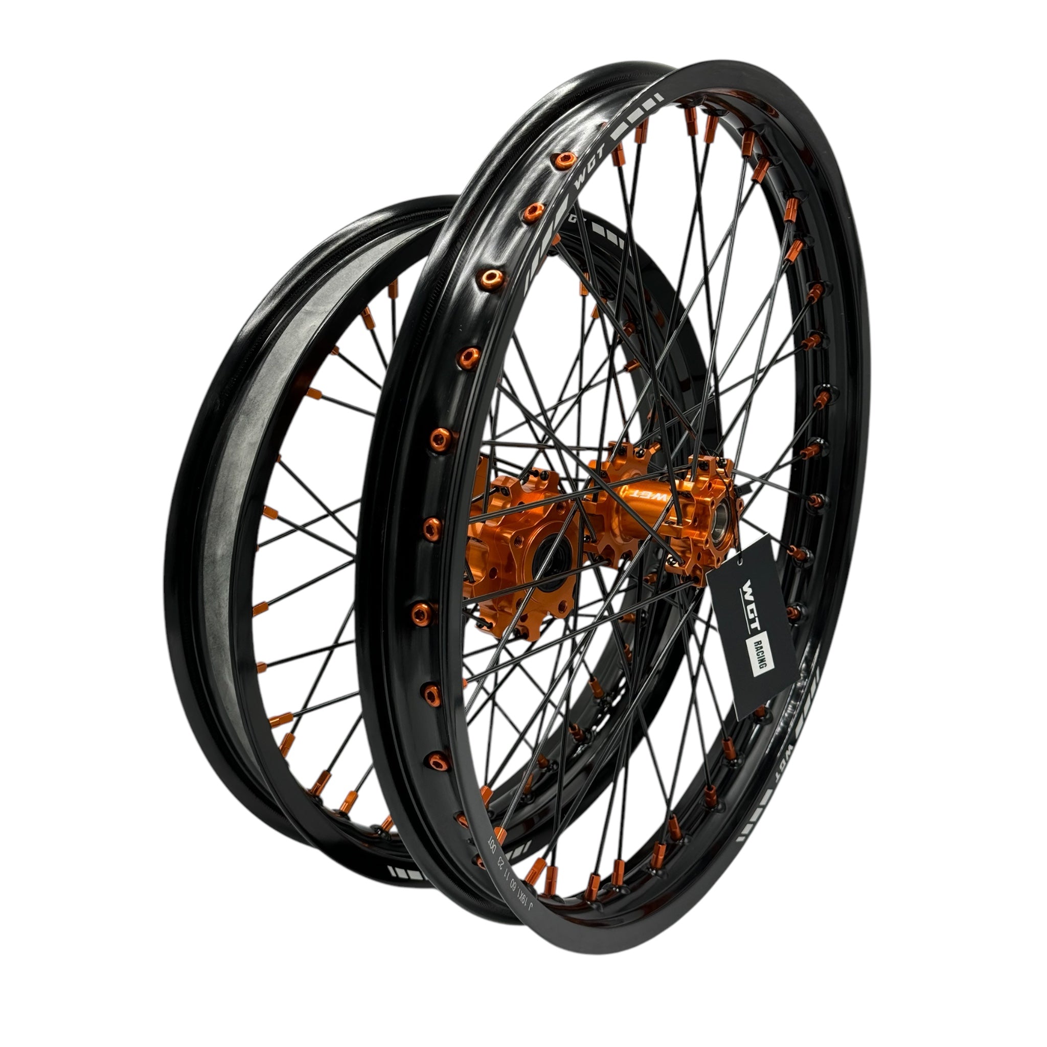 V2 orange 19x16 Surron wheel set
