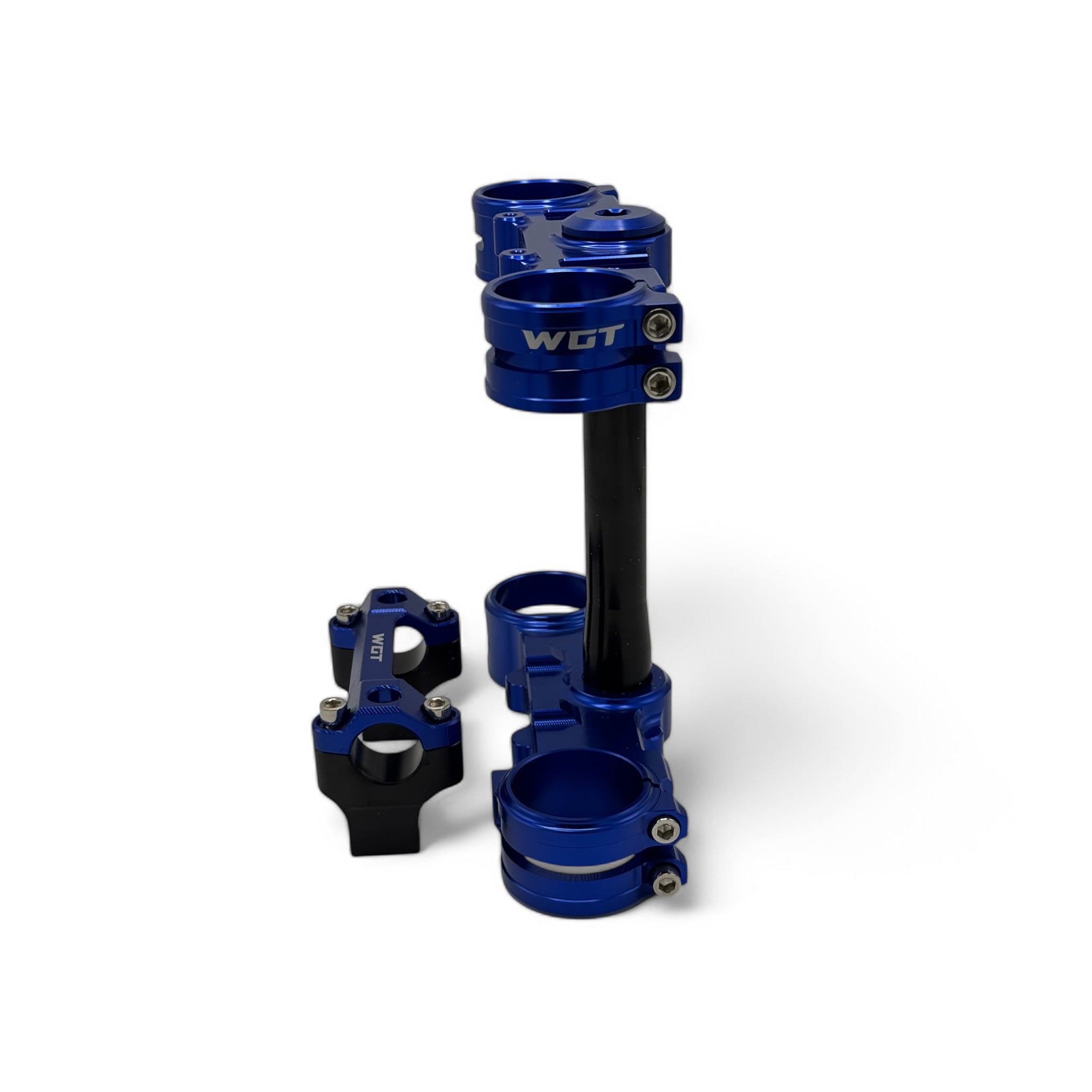 WGT blue ultra bee triple clamps