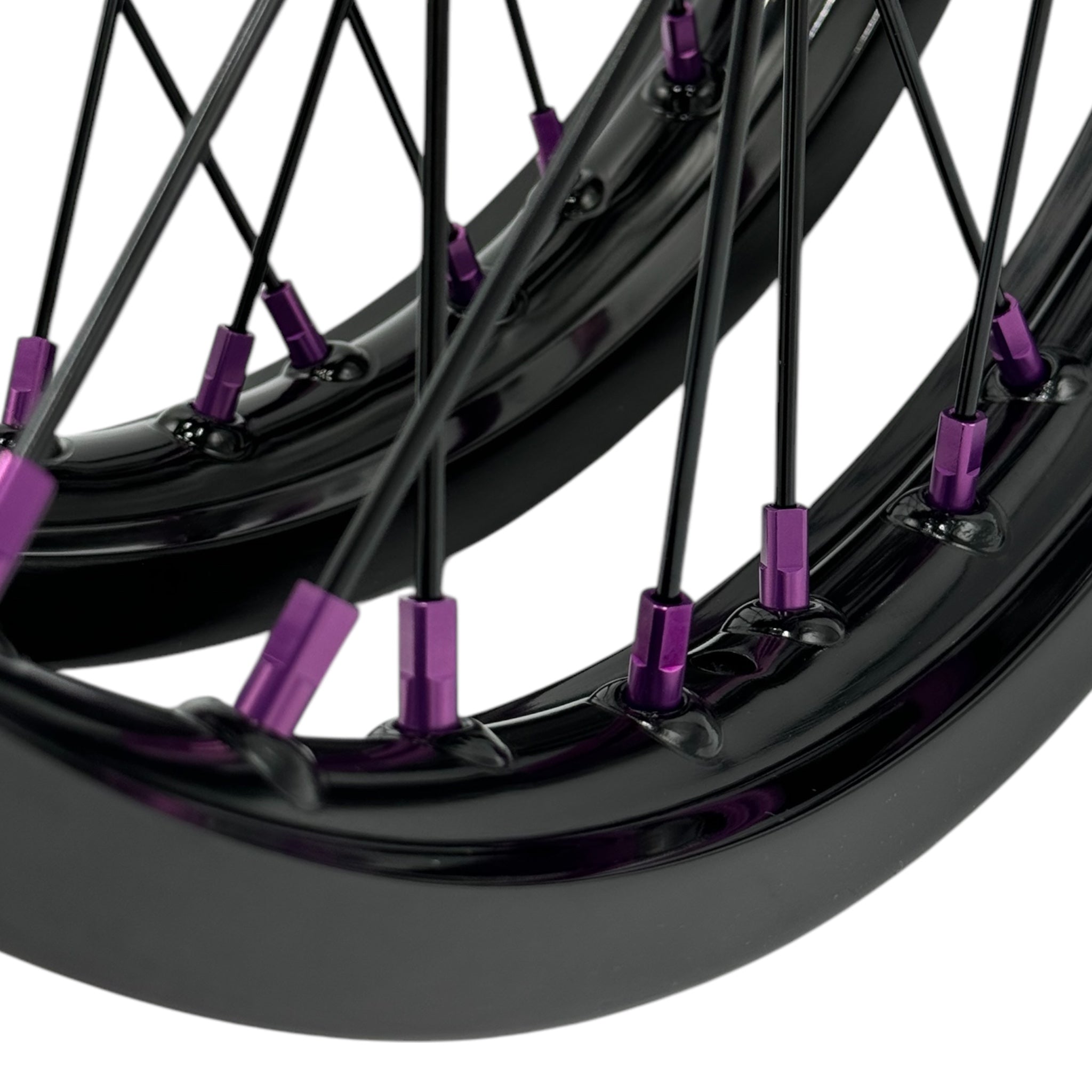 V2 purple 19x16 Surron wheel set