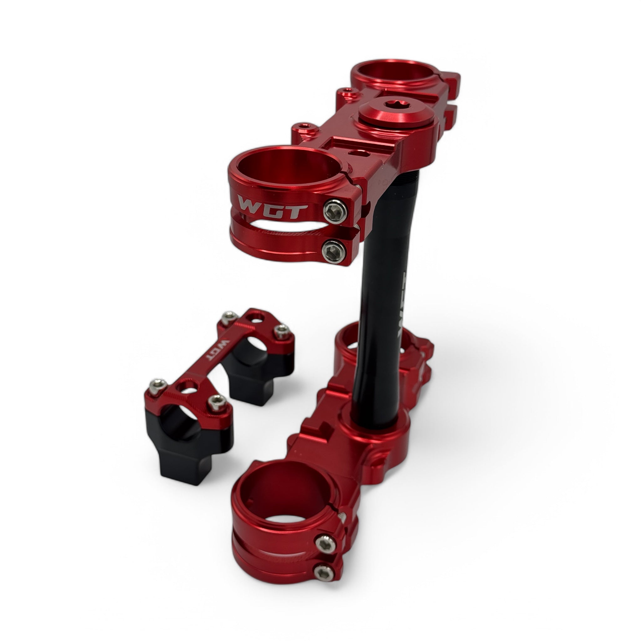 WGT red ultra bee triple clamps