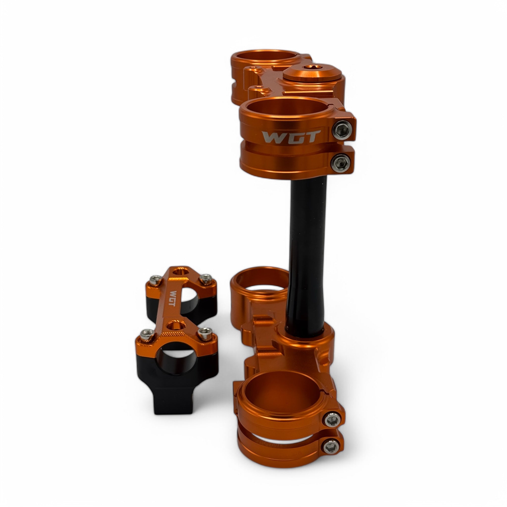 WGT orange ultra bee triple clamps