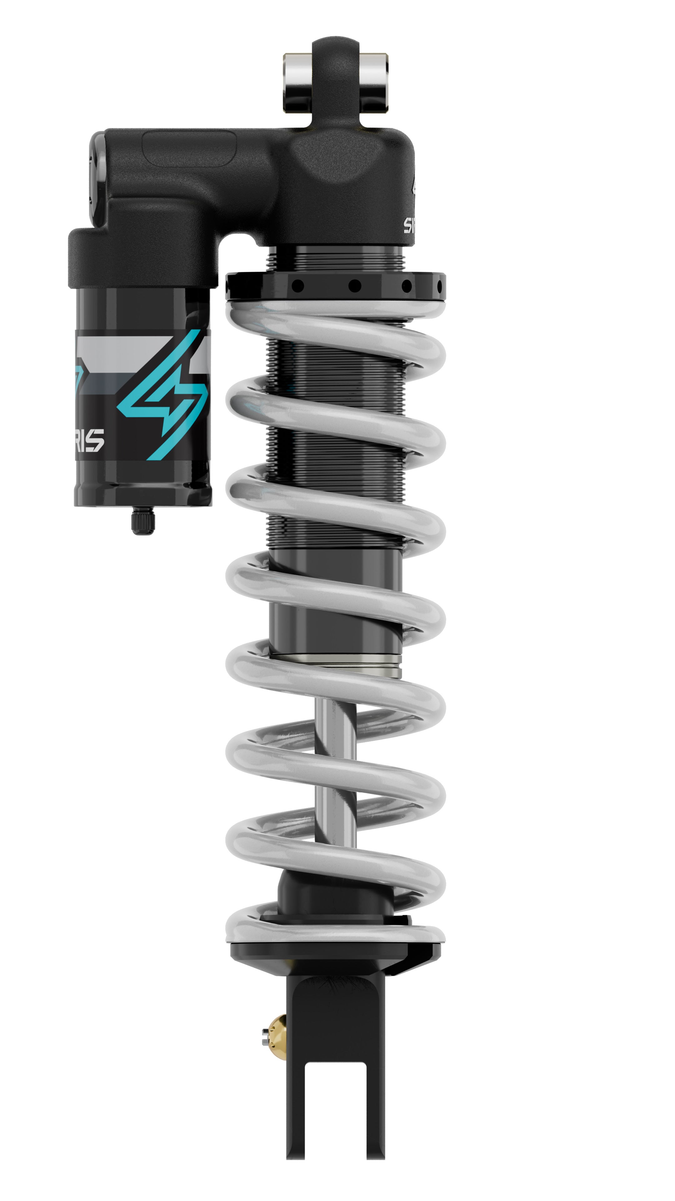 Sirris R46 rear shock, opposite side view