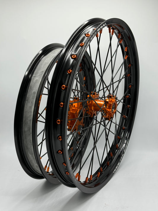 V2 orange 19x16 Surron wheel set