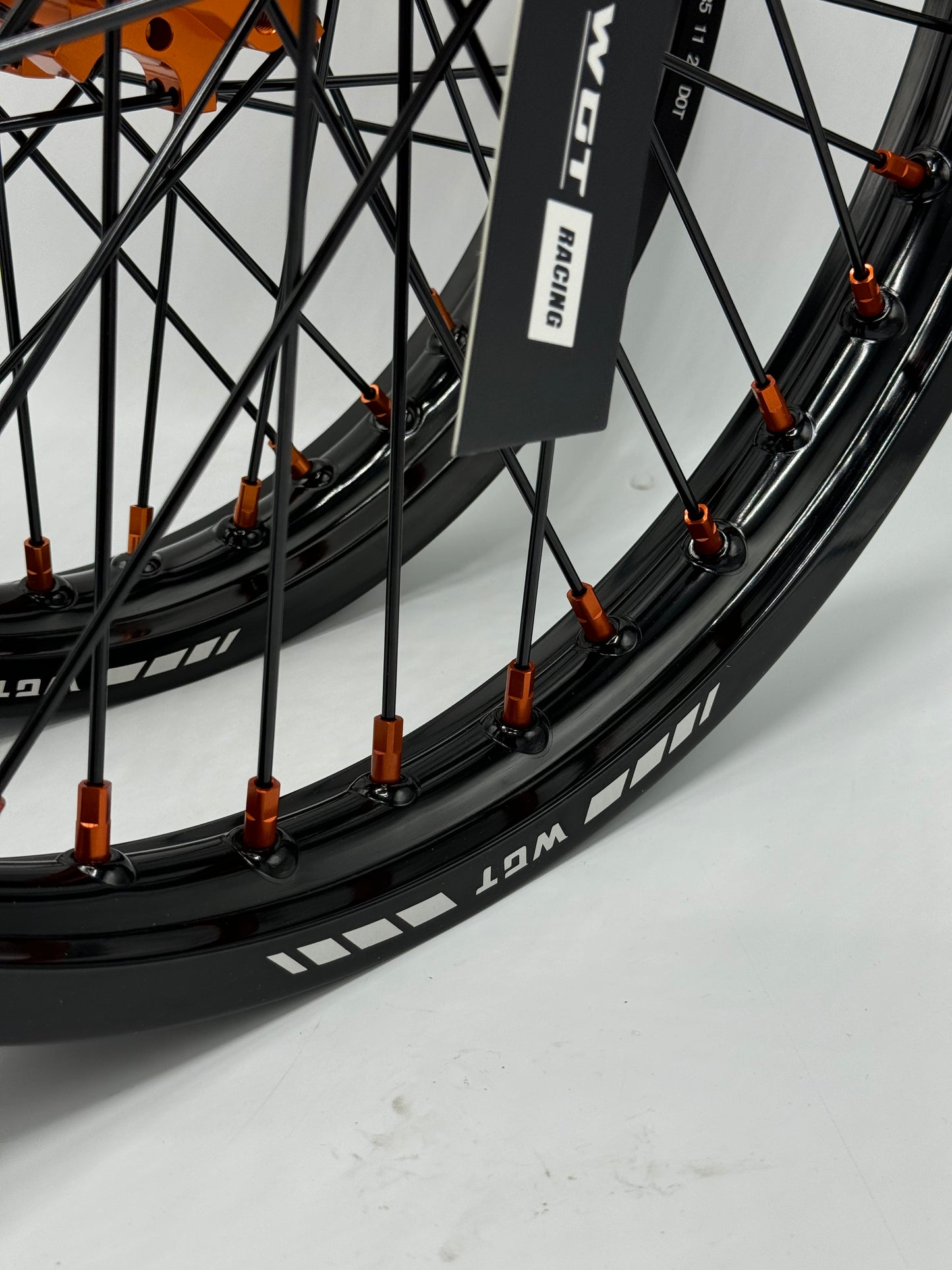 V2 orange 19x16 Surron wheel set