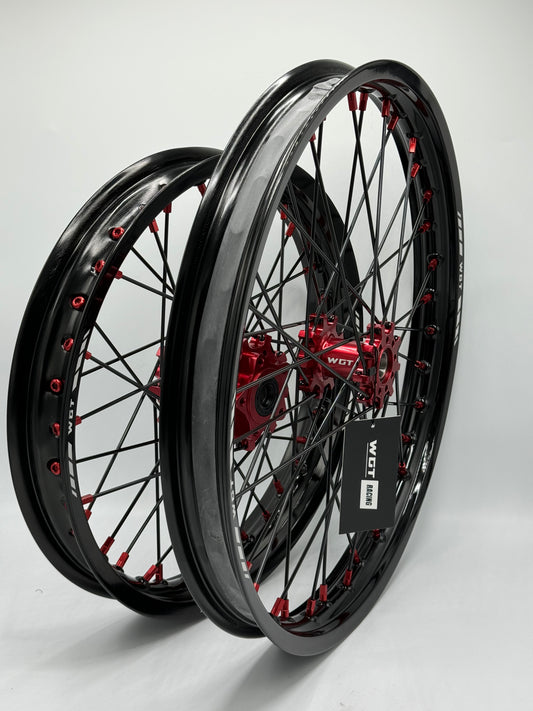 V2 RED 19x16 Surron wheel set