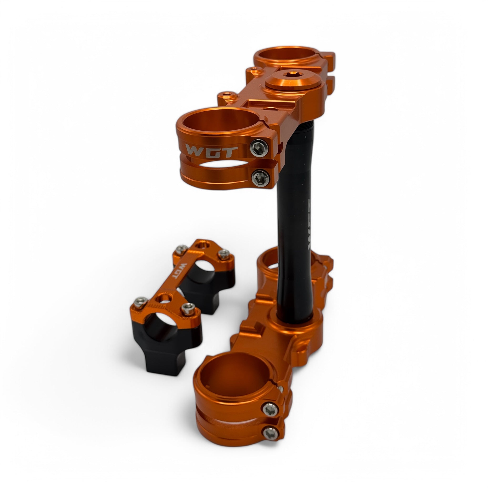 WGT orange ultra bee triple clamps