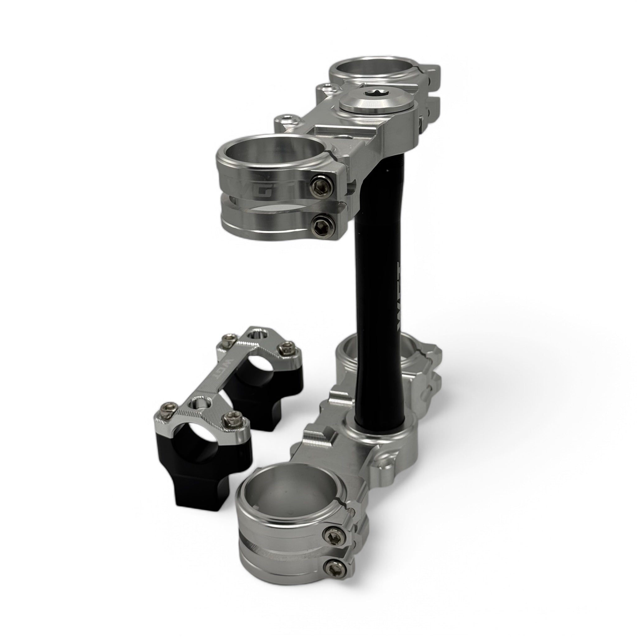WGT silver ultra bee triple clamps