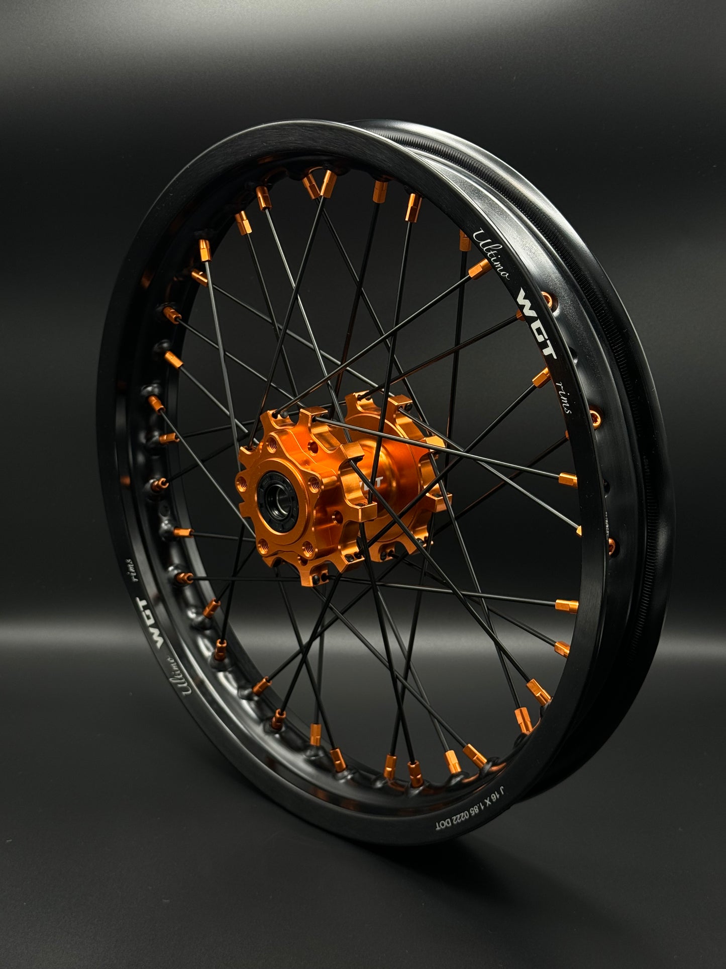 V2 orange 19x16 Surron wheel set