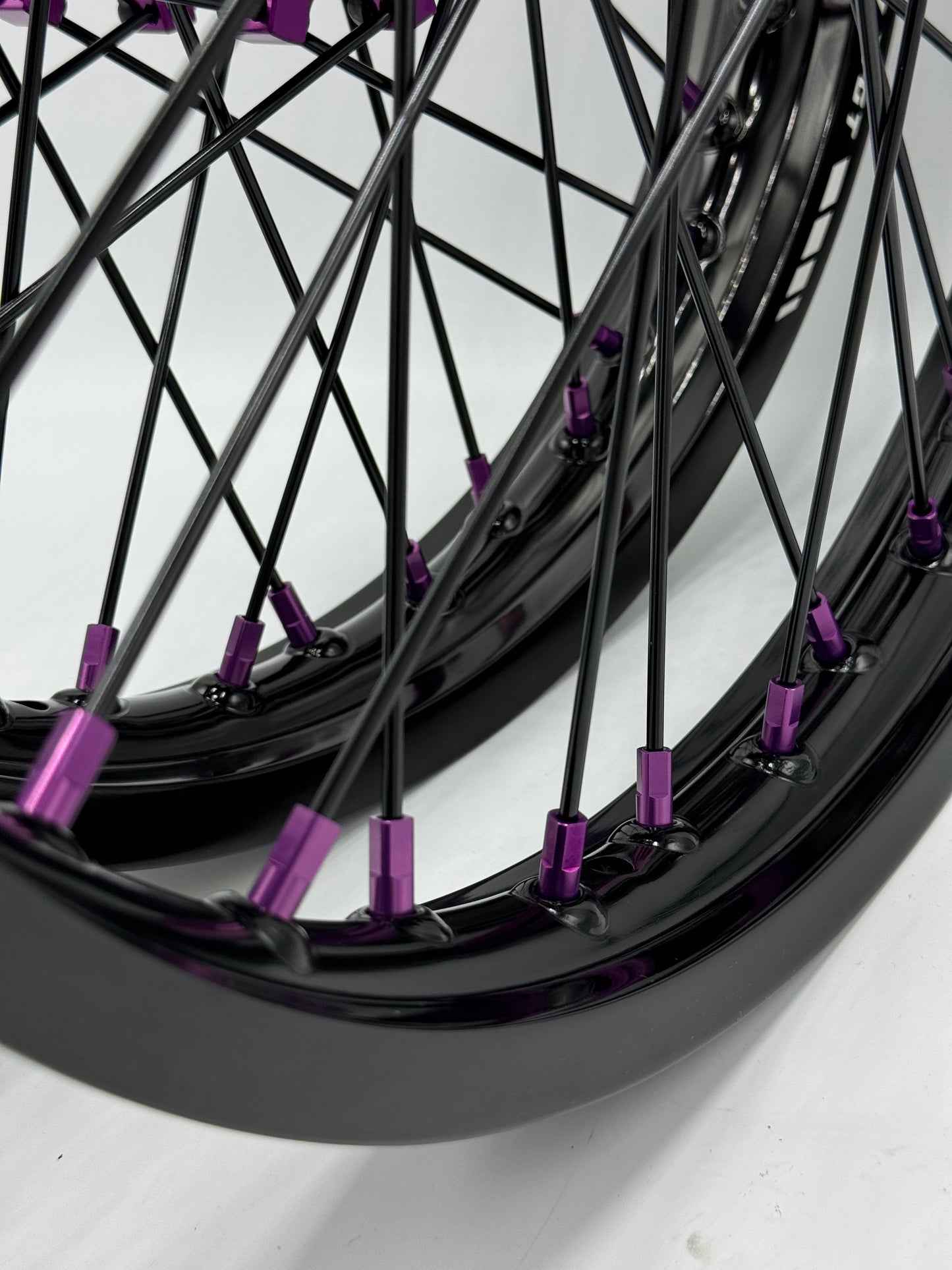 V2 purple 19x16 Surron wheel set