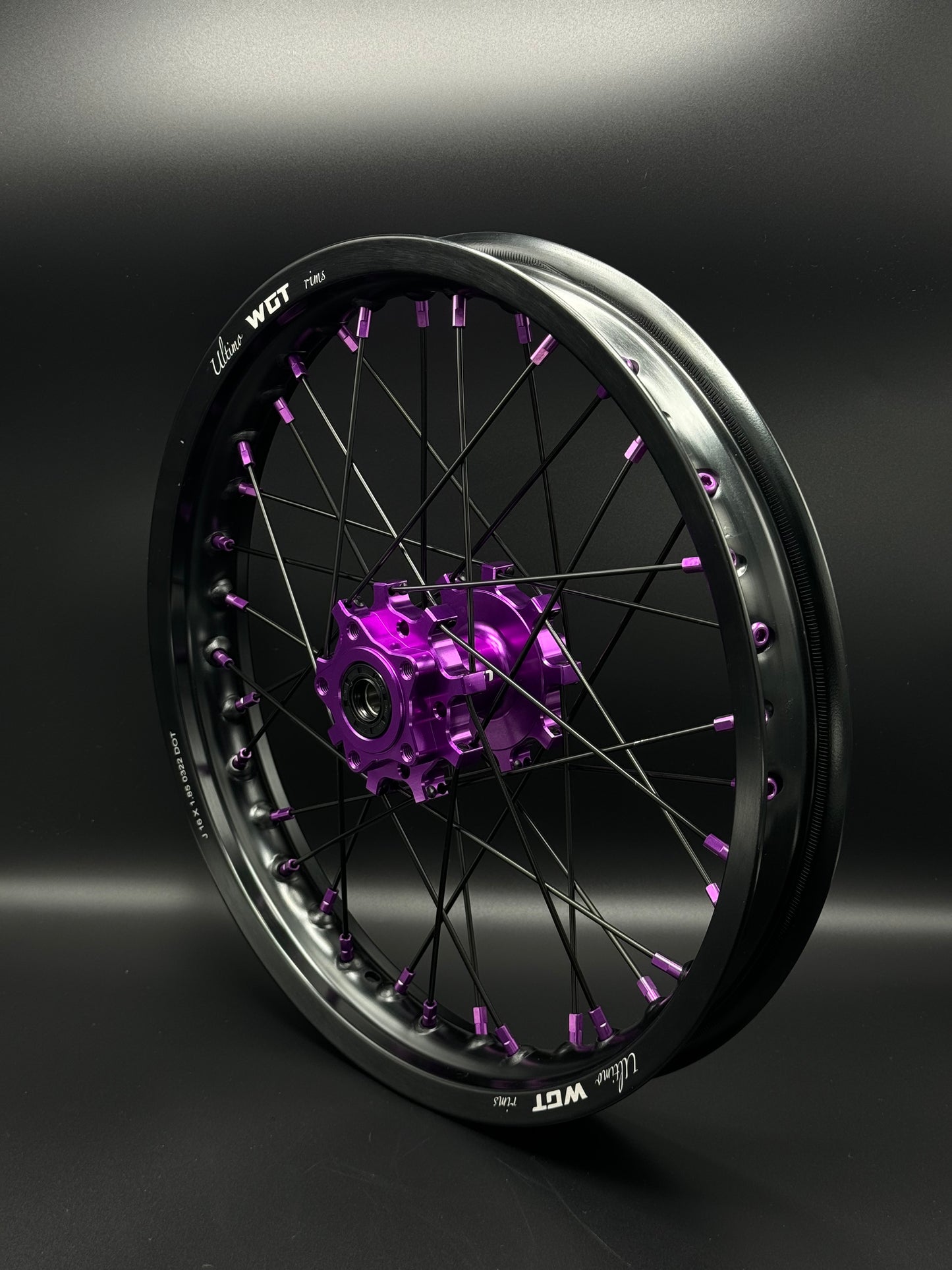 V2 purple 19x16 Surron wheel set