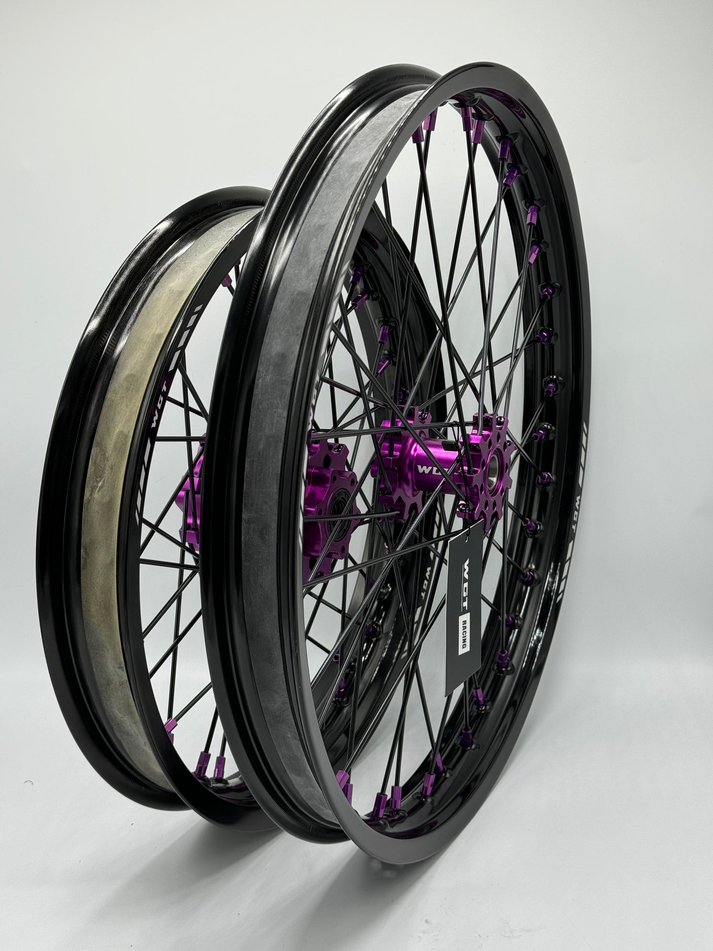 V2 purple 19x16 Surron wheel set