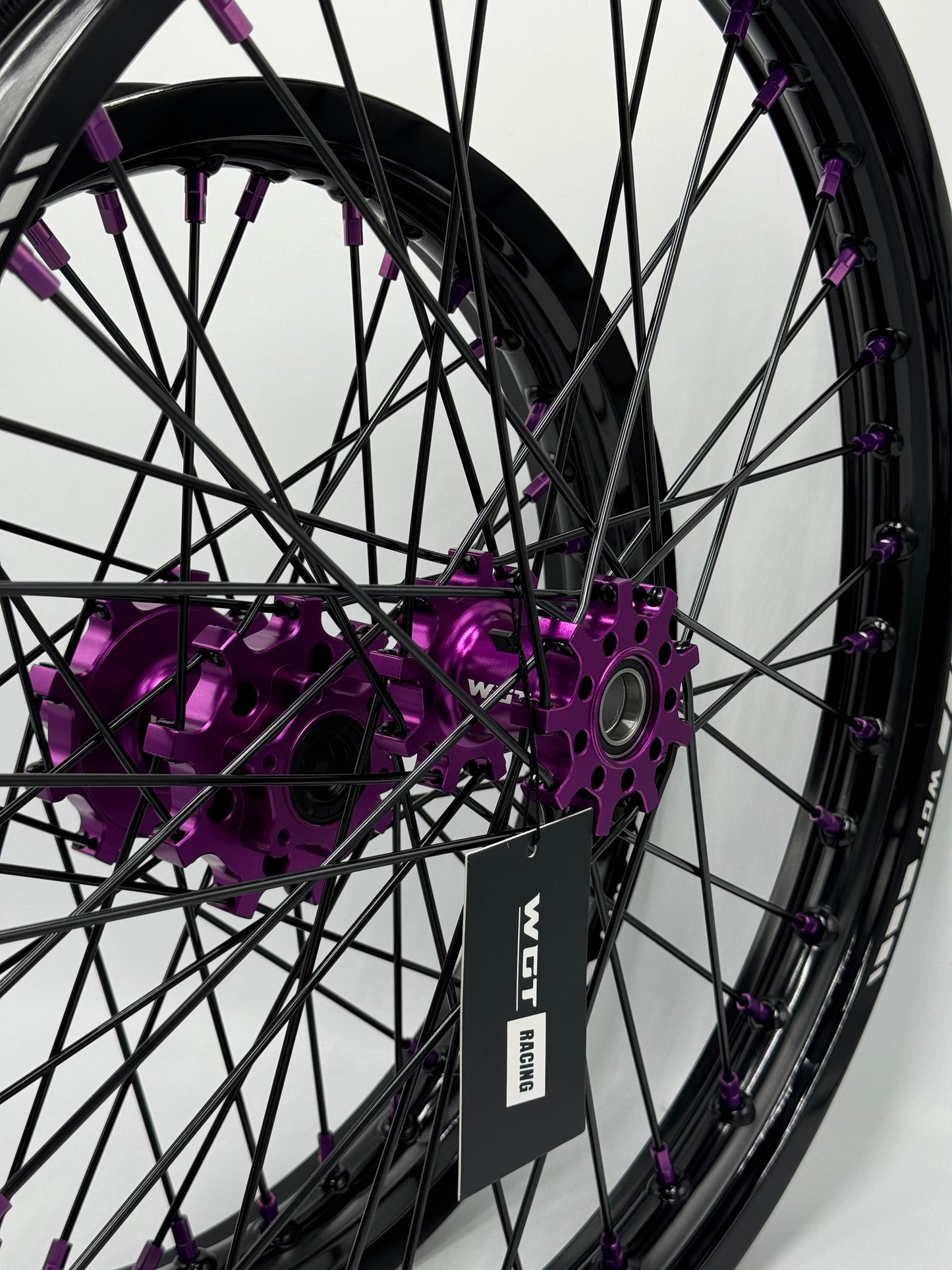 V2 purple 19x16 Surron wheel set