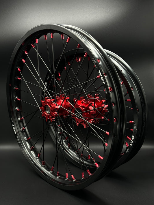 V2 RED 19x16 Surron wheel set