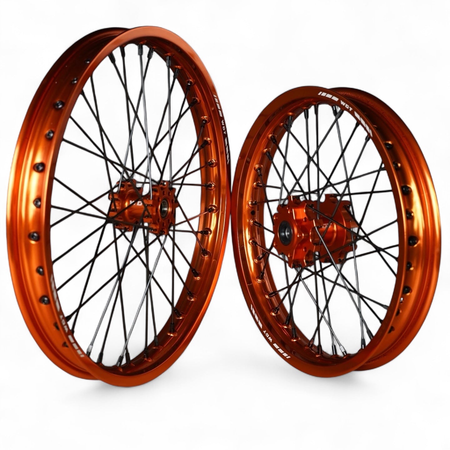 V2 orange 19x16 Surron wheel set