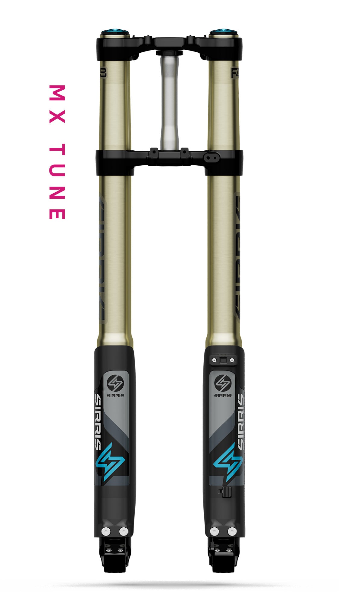 Sirris F43 MX Tune 246mm fork for Sur Ron Ultra Bee, front view